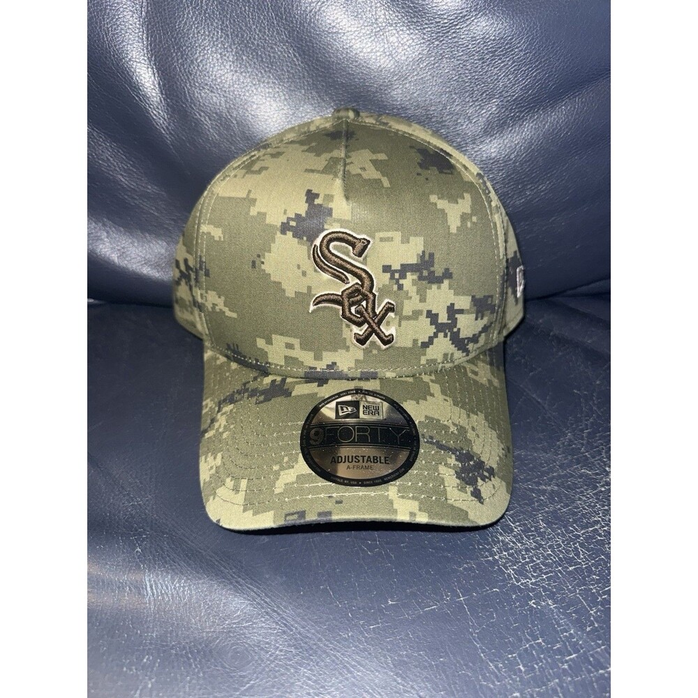 Chicago White Sox Hat Men Green Camo 9Forty New Era Snap Back Cap New A-Frame
